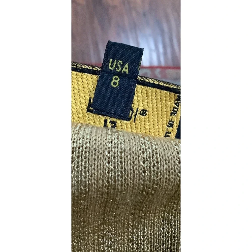 Fendi Long Sleeve Knit Top Gold #42 Us8  AK31600d